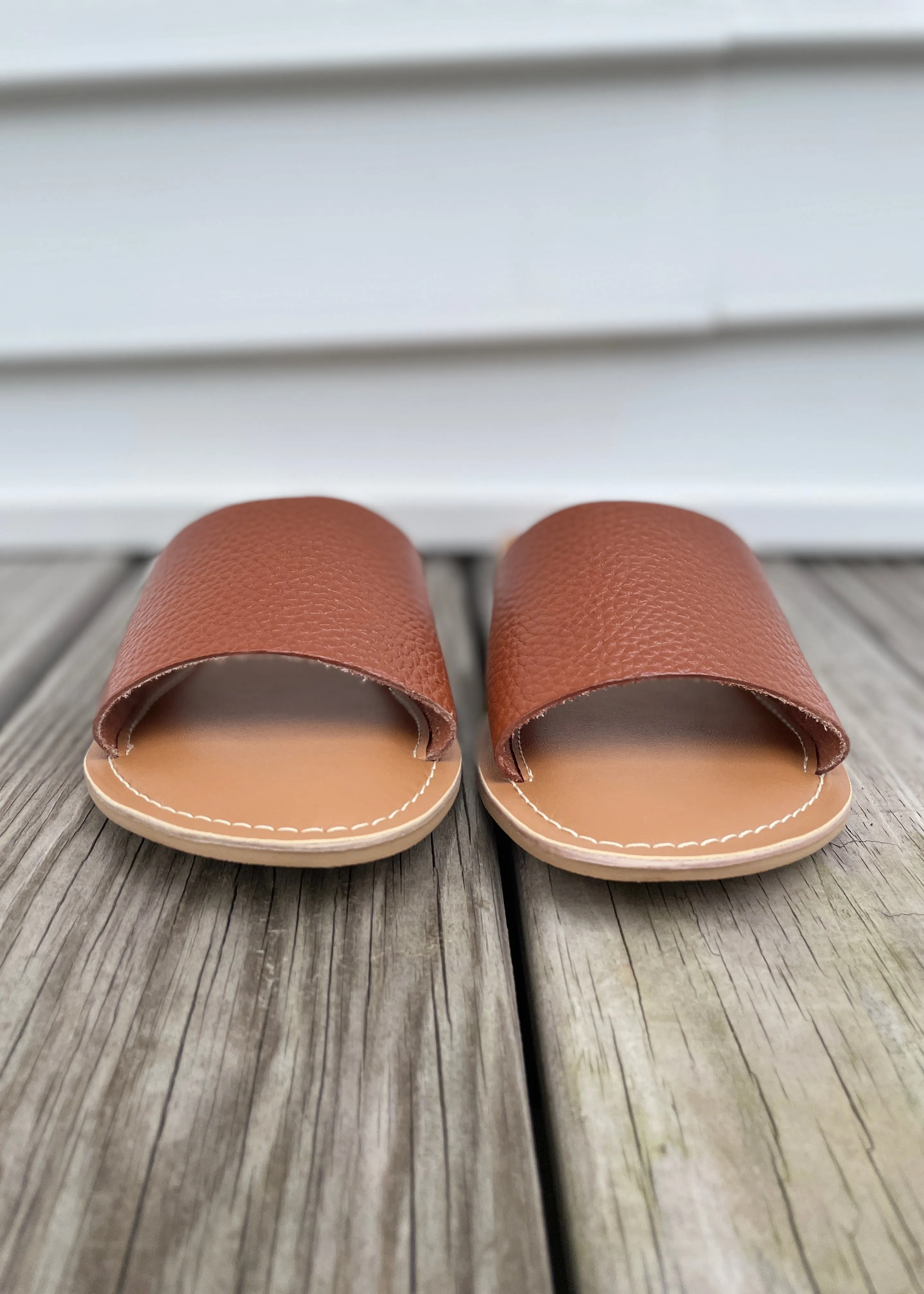 Shoe Show Sandals 1strap slide - tumbled