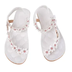 2020 New Bohemian Beach Women Sandals Summer Style Peep Toe Flower Shoes Flat Shoes Woman Flip Flops Flip Flops English