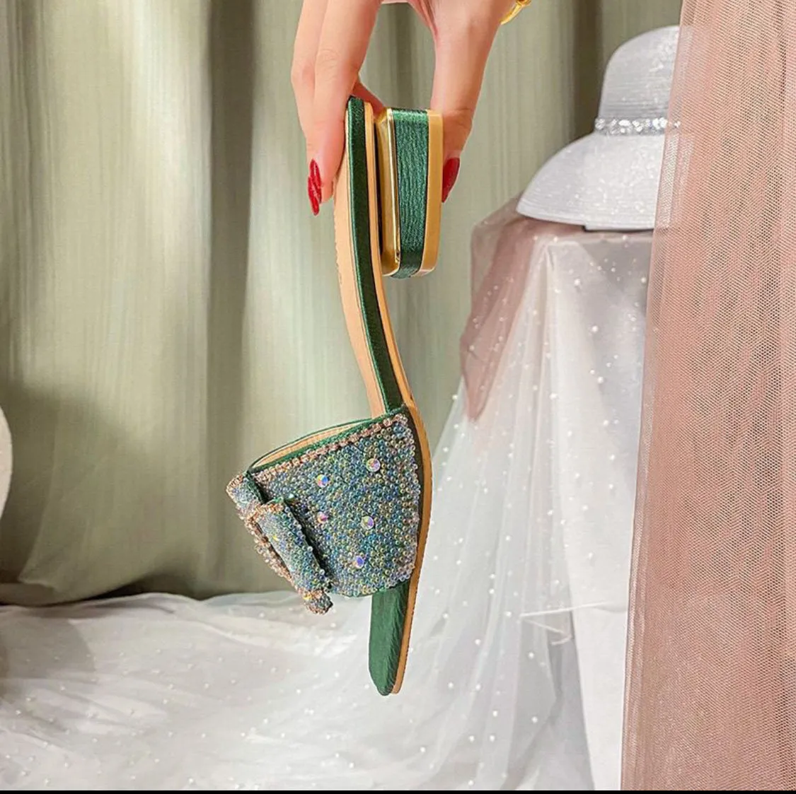 2024 summer new thick heel sandals for women Thong Flip Flop Sandals