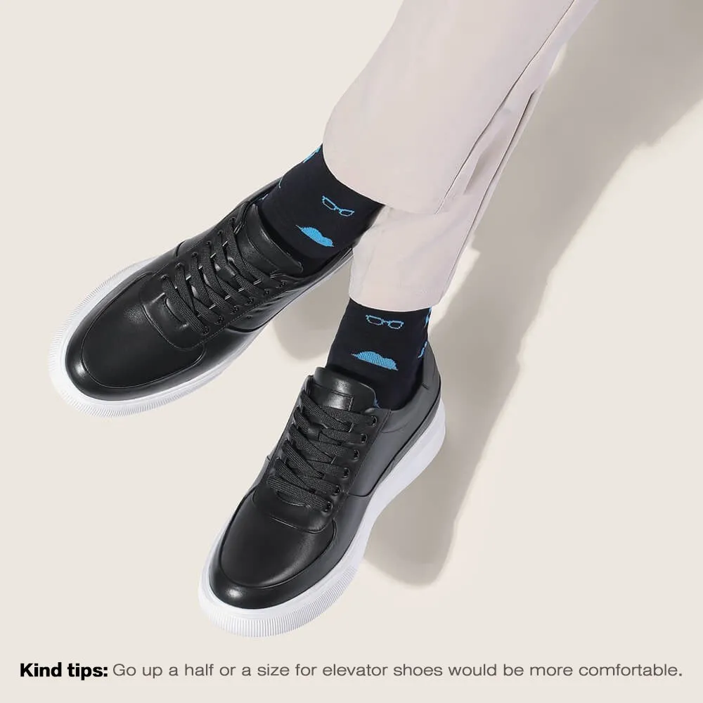 6 CM / 2.36 Inches CMR CHAMARIPA Elevator Shoes - Step Up Your Height Game with Black Casual Elevator Sneakers - Gain 2.36 Inches Instantly! Sneakers With Animal Print