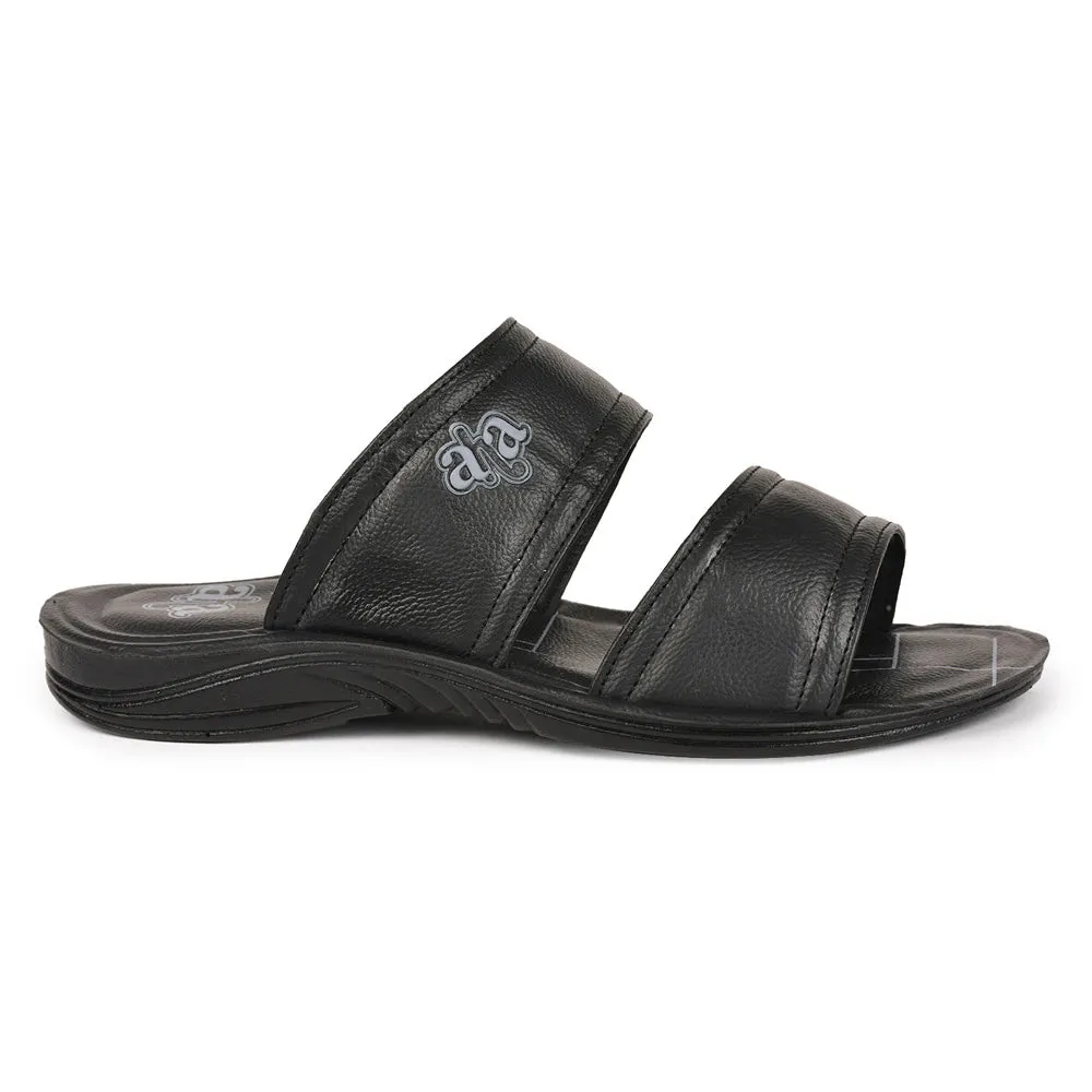 A-HA By Liberty GHD-50 Casual Black Slipper For Men Slide In Wedge Sandals