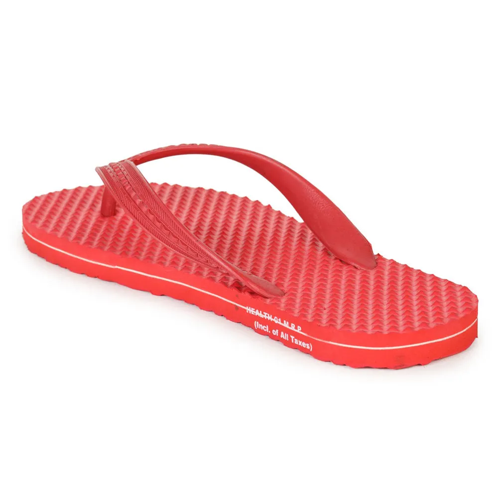 A-HA Casual Red Flip Flop For Men HEALTH-1 By Liberty Open Toe Fuzzy Slippers