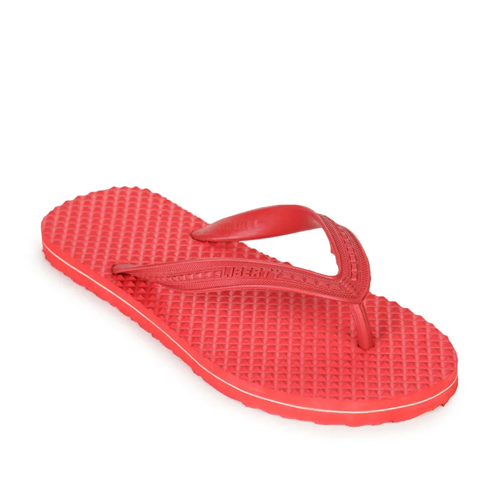 A-HA Casual Red Flip Flop For Men HEALTH-1 By Liberty Slippers Scuffette Ii