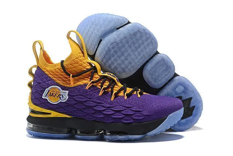 Asics Motion Control Shoes Nike Lebron XV 15 Purple Yellow Black  Men Shoes !!! CYBER MONDAY SALE !!!