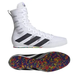 Adidas Box Hog 4 Boxing Boots - White Adidas Mountain Biking Shoes