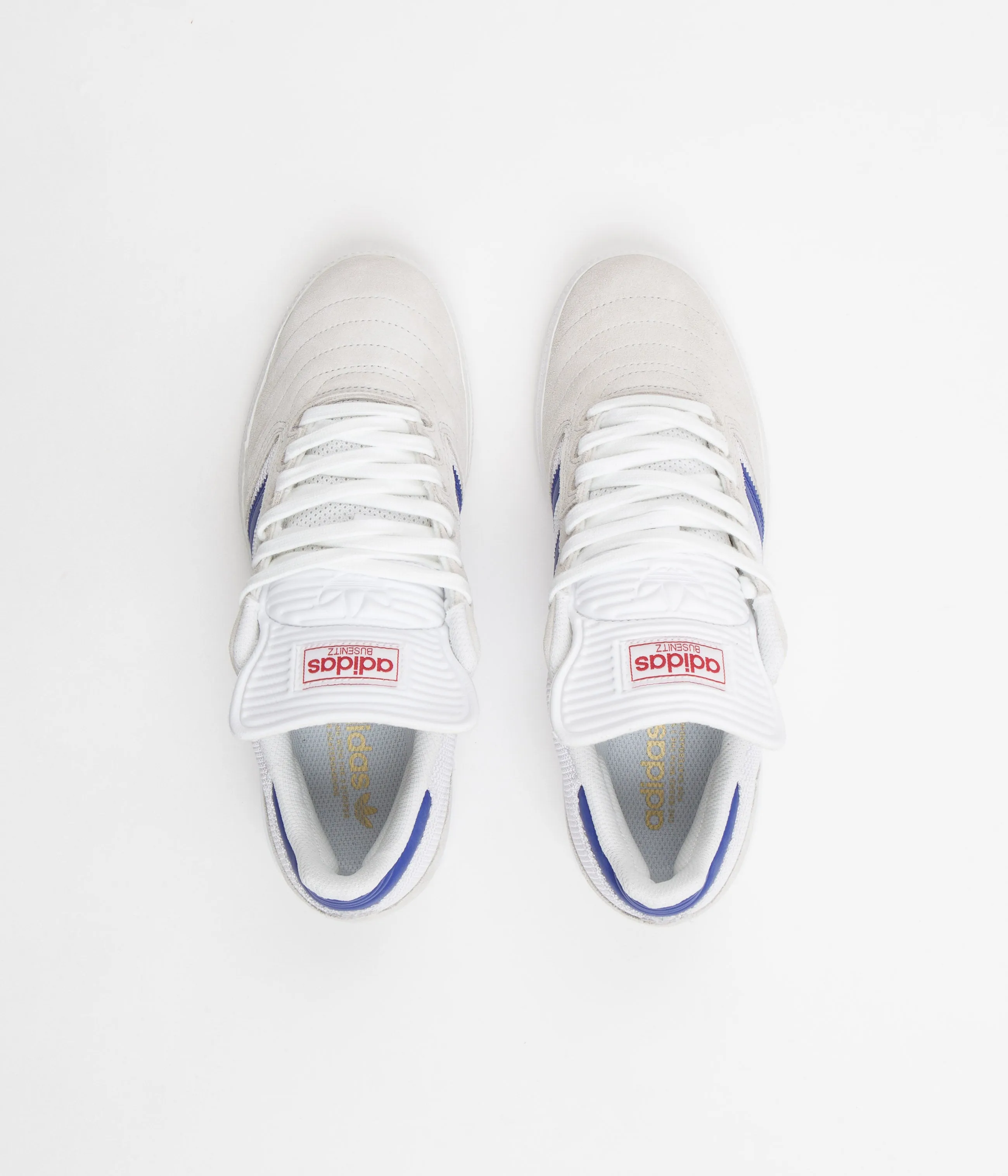 Rack Room Shoes Adidas Adidas Busenitz Shoes - Crystal White / Semi Lucid Blue / Gold Metallic