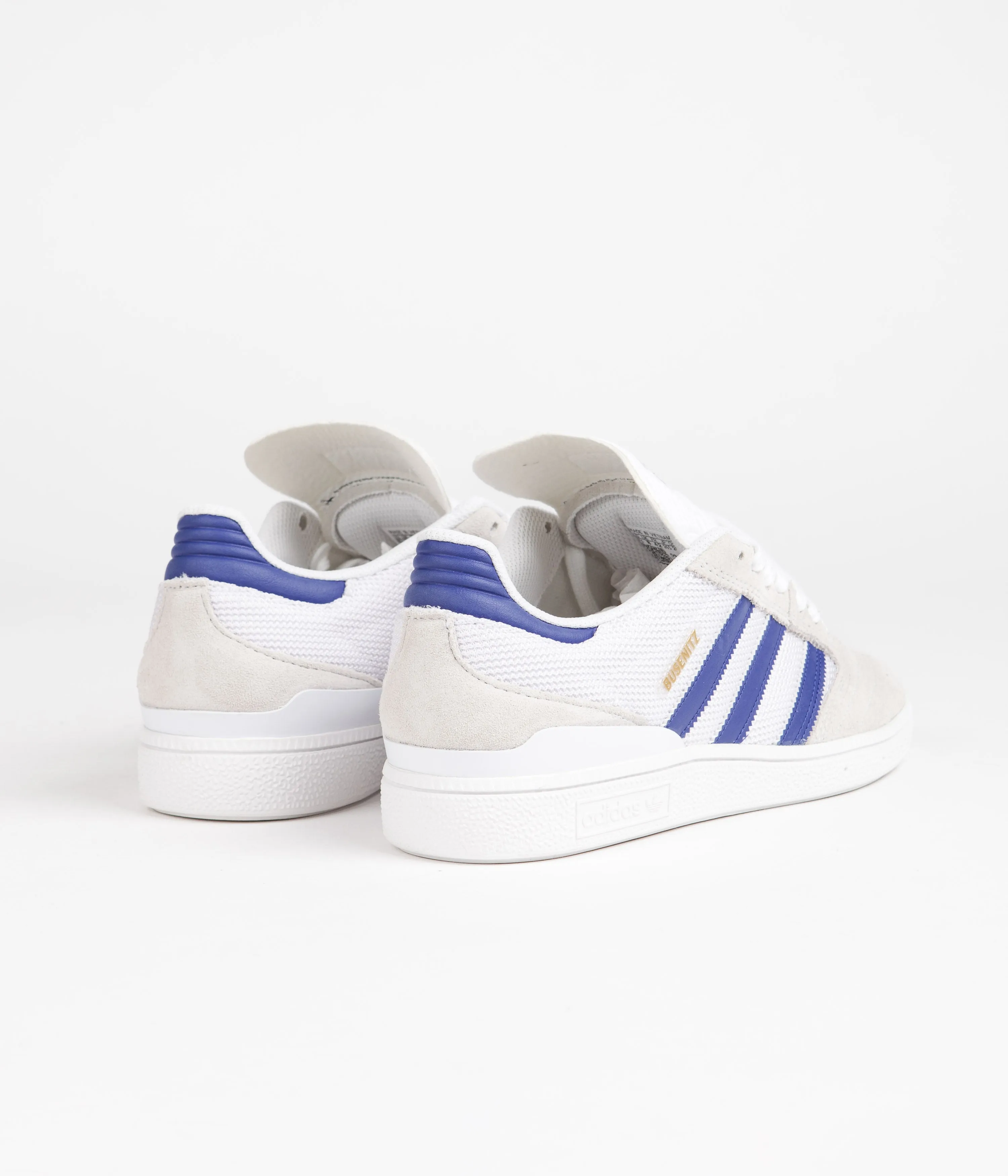 Adidas Busenitz Shoes - Crystal White / Semi Lucid Blue / Gold Metallic Adidas Shoes Amazon