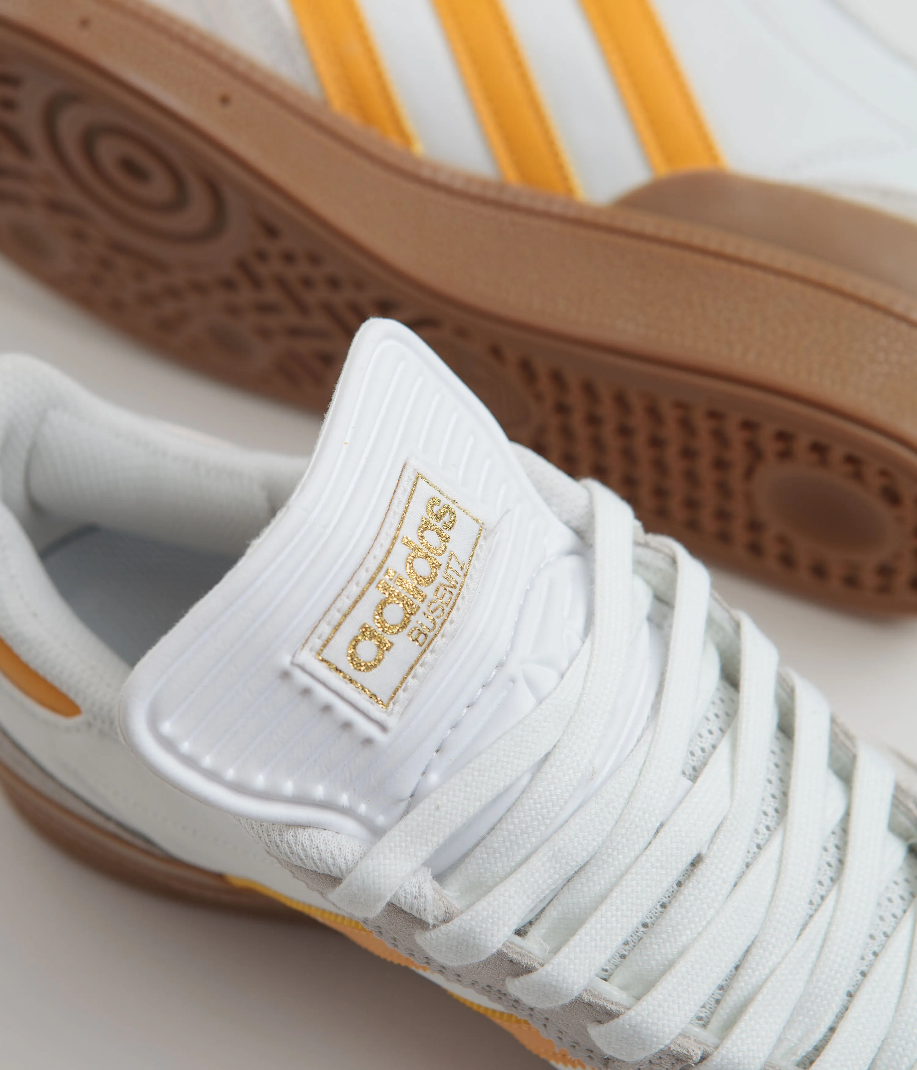 Adidas Tweed Shoes Adidas Busenitz Shoes - Crystal White / Yellow / Gum4