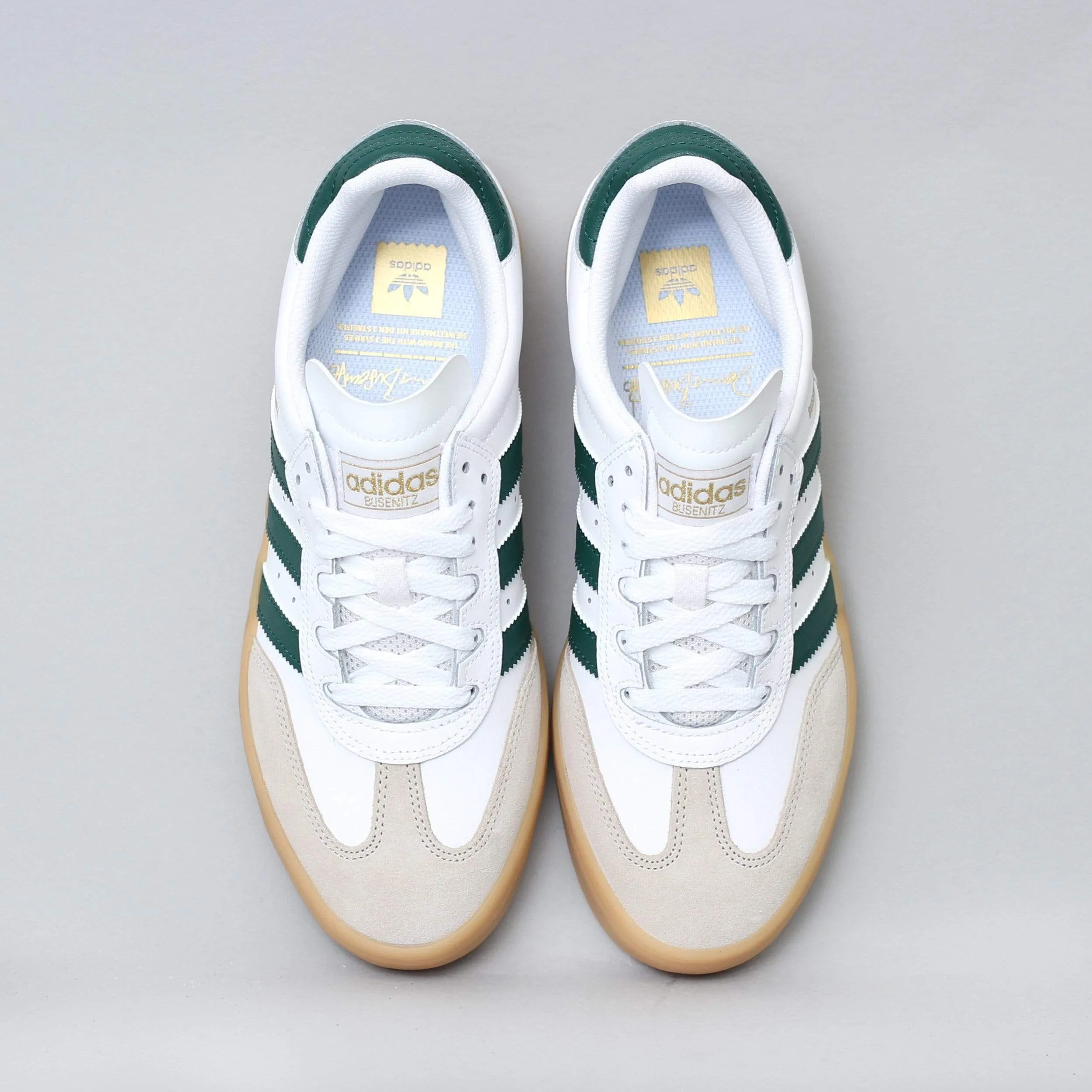 adidas Busenitz Vulc RX Shoes FTWR White / Collegiate Green / Gum3 Adidas Originals Campus Casual Shoes