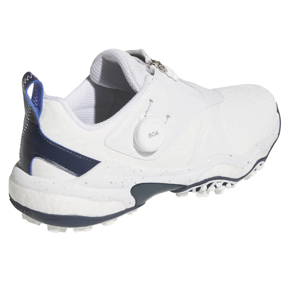 adidas Codechaos Boa 25 Spikeless Waterproof Shoes - White/Silver Metallic/Collegiate Navy Adidas Zoysia Spikeless Golf Shoes