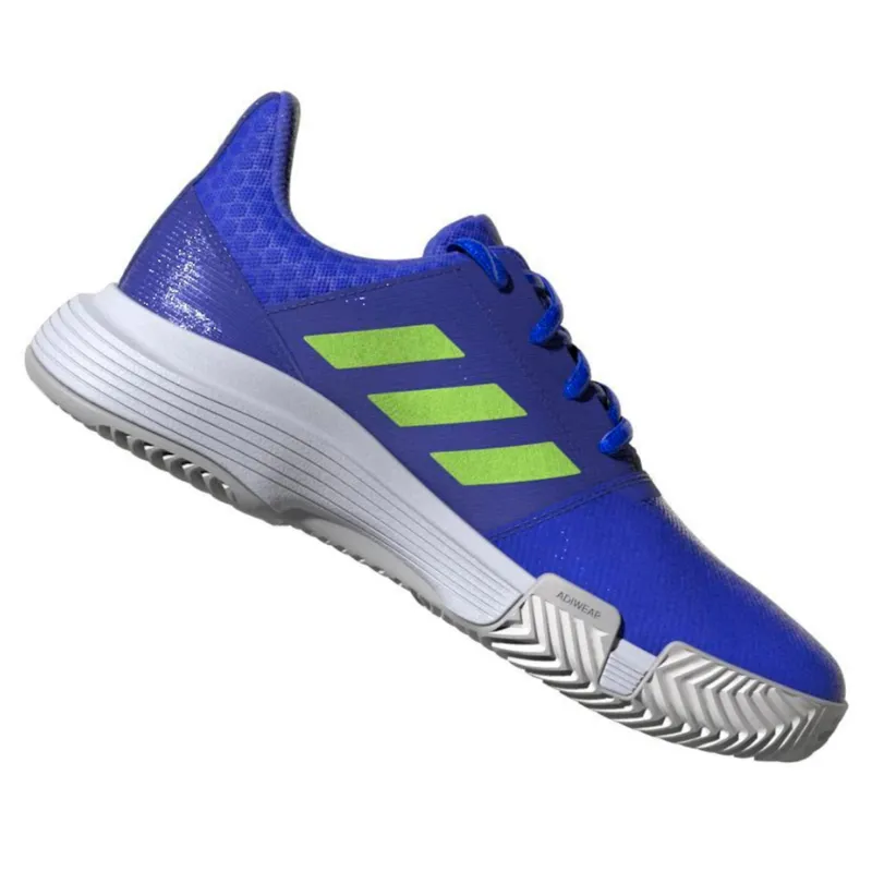 Adidas Lacrosse Shoes Adidas Court Jam XJ  Tennis Shoes - Sonic Ink/Signal Green/White