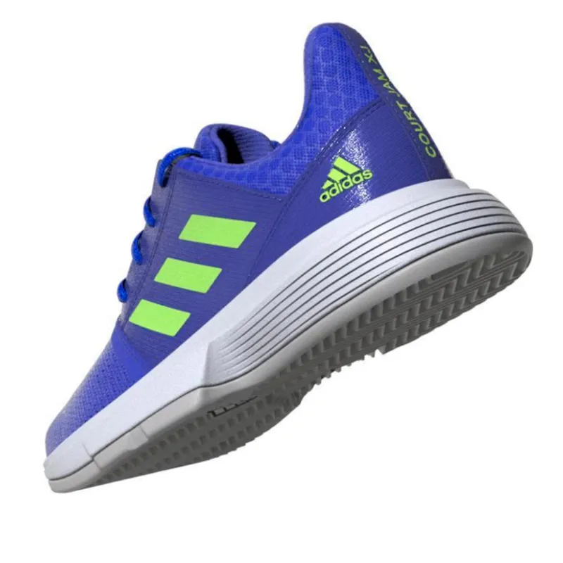 Adidas Court Jam XJ  Tennis Shoes - Sonic Ink/Signal Green/White Convert Shoe Size To Adidas