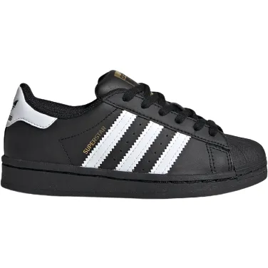 Adidas Football Shoes High Ankle Adidas Kid's Superstar Shoes - Core Black / Cloud White