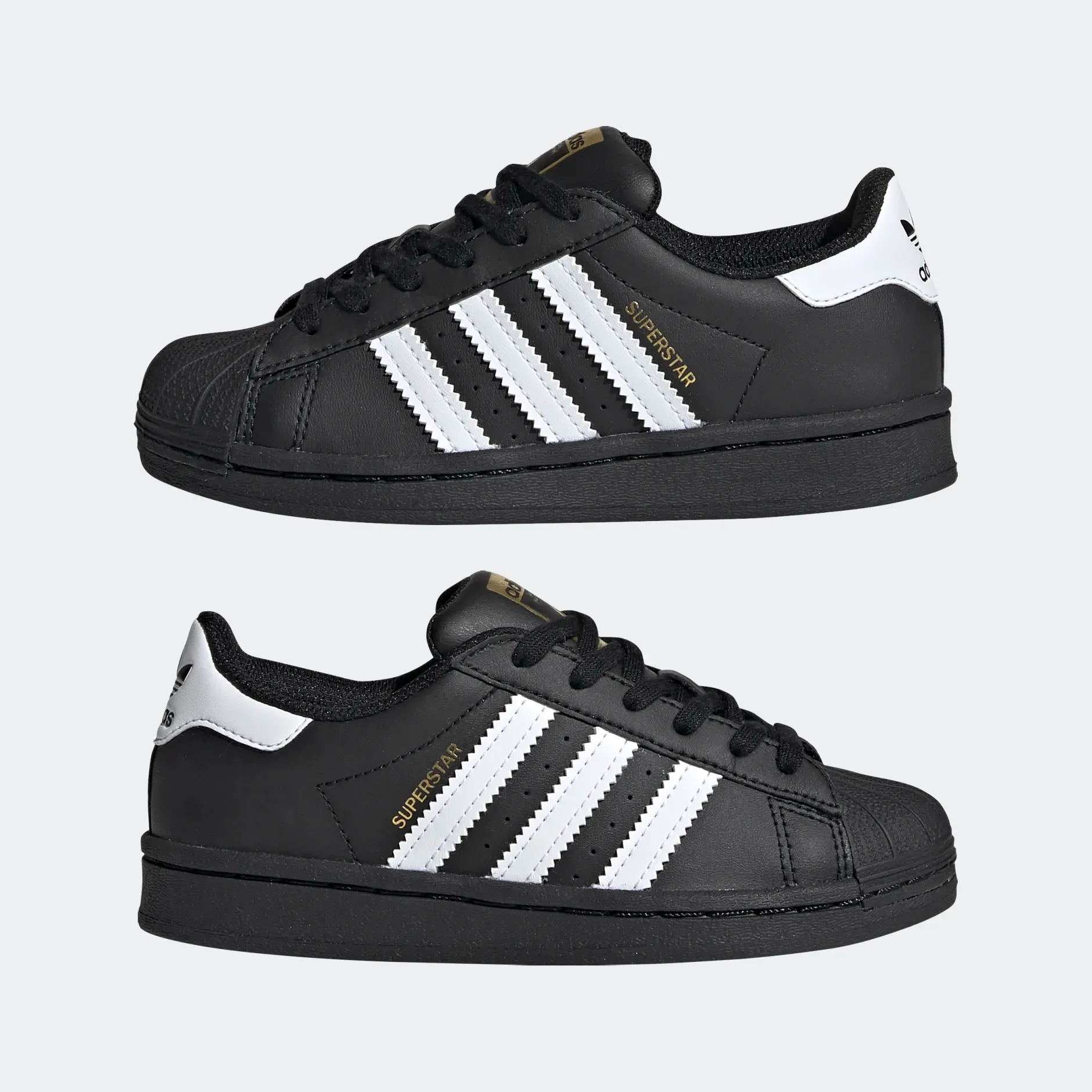 Adidas Kid's Superstar Shoes - Core Black / Cloud White Mahomes Adidas Shoes