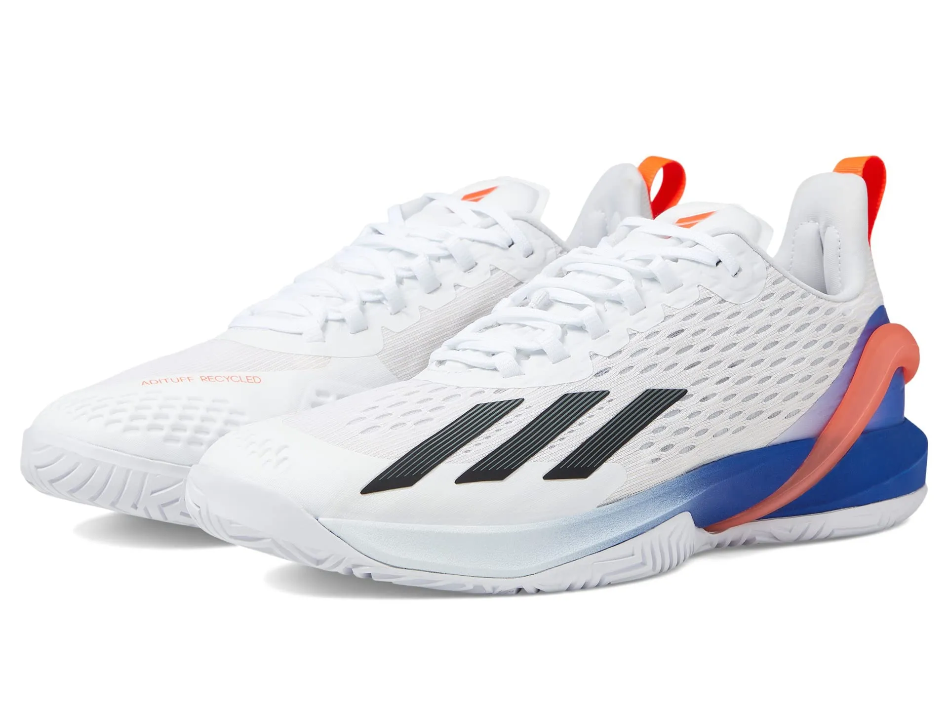 adidas Men's Adizero Cybersonic Tennis Shoe, White/Black/Solar Red, 12.5 Adidas Shoe Design