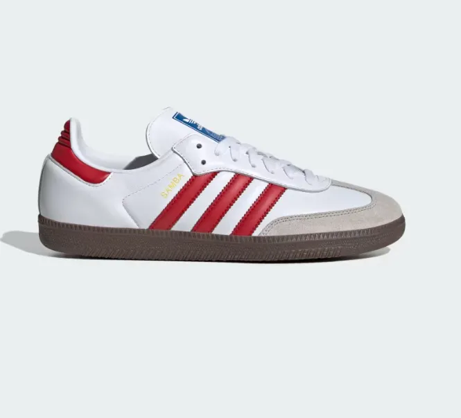 Adidas Men's Samba OG Cloud White / Better Scarlet / Supplier Colour Adidas Shoe Drops