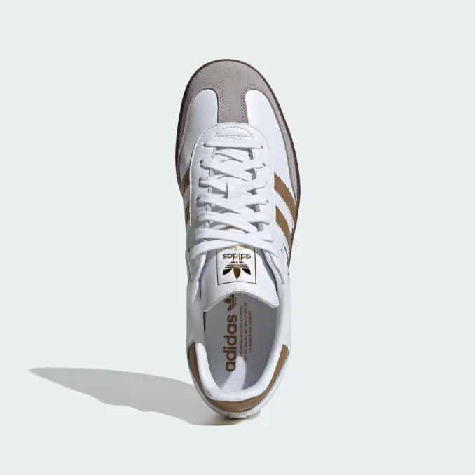 Adidas Football Soccer Shoes Adidas Samba OG - Cloud White / Brown Desert / Clear Granite