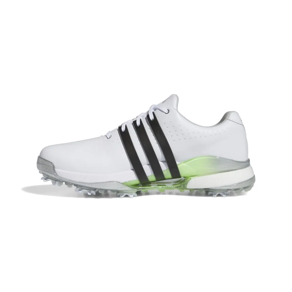 Boa Adidas Golf Shoes adidas Tour 360 24 Boost Golf Shoes - White/Black/Green Spark