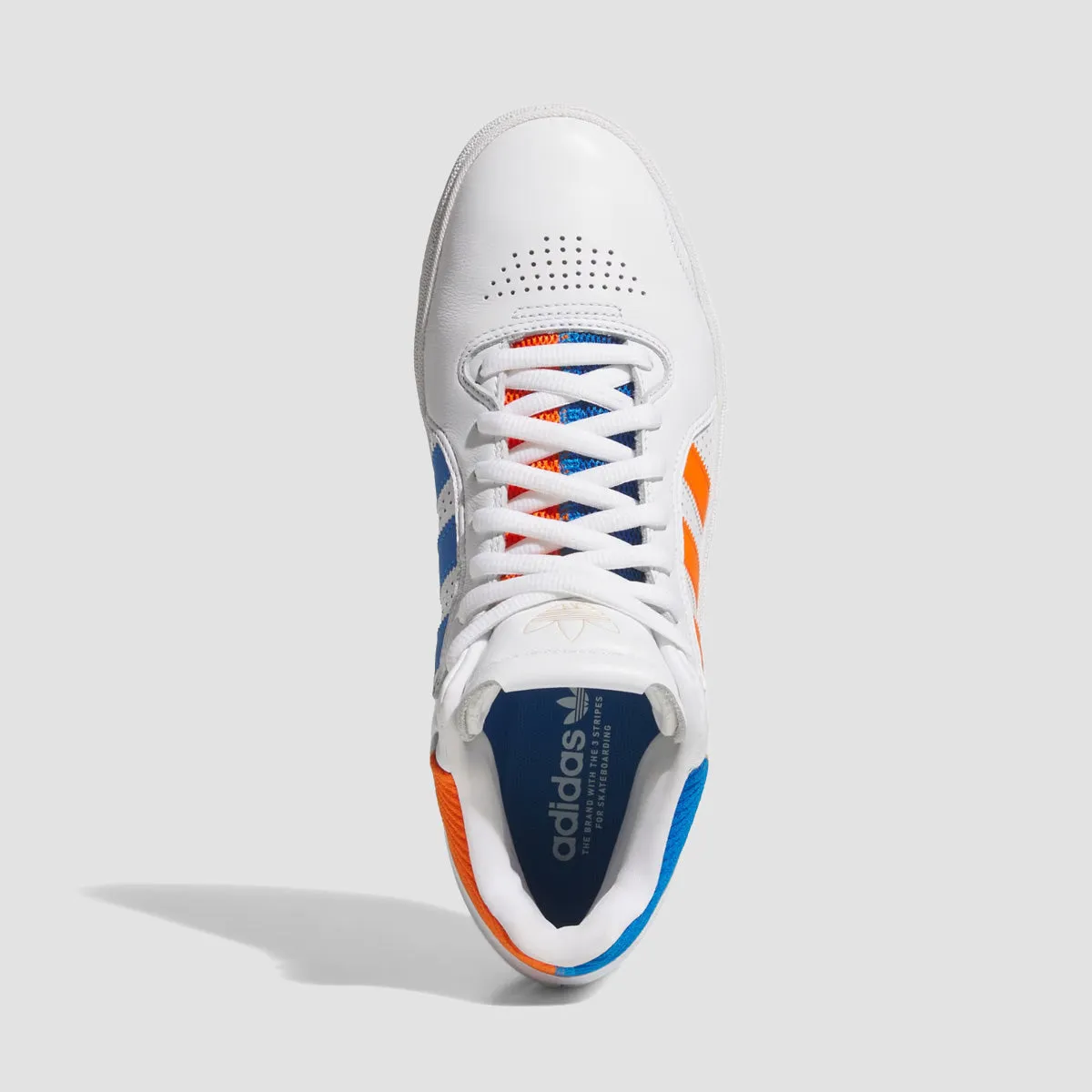 adidas Tyshawn Mid Top Shoes - Ftwr White/Orange/Bluebird Casual Adidas Shoes