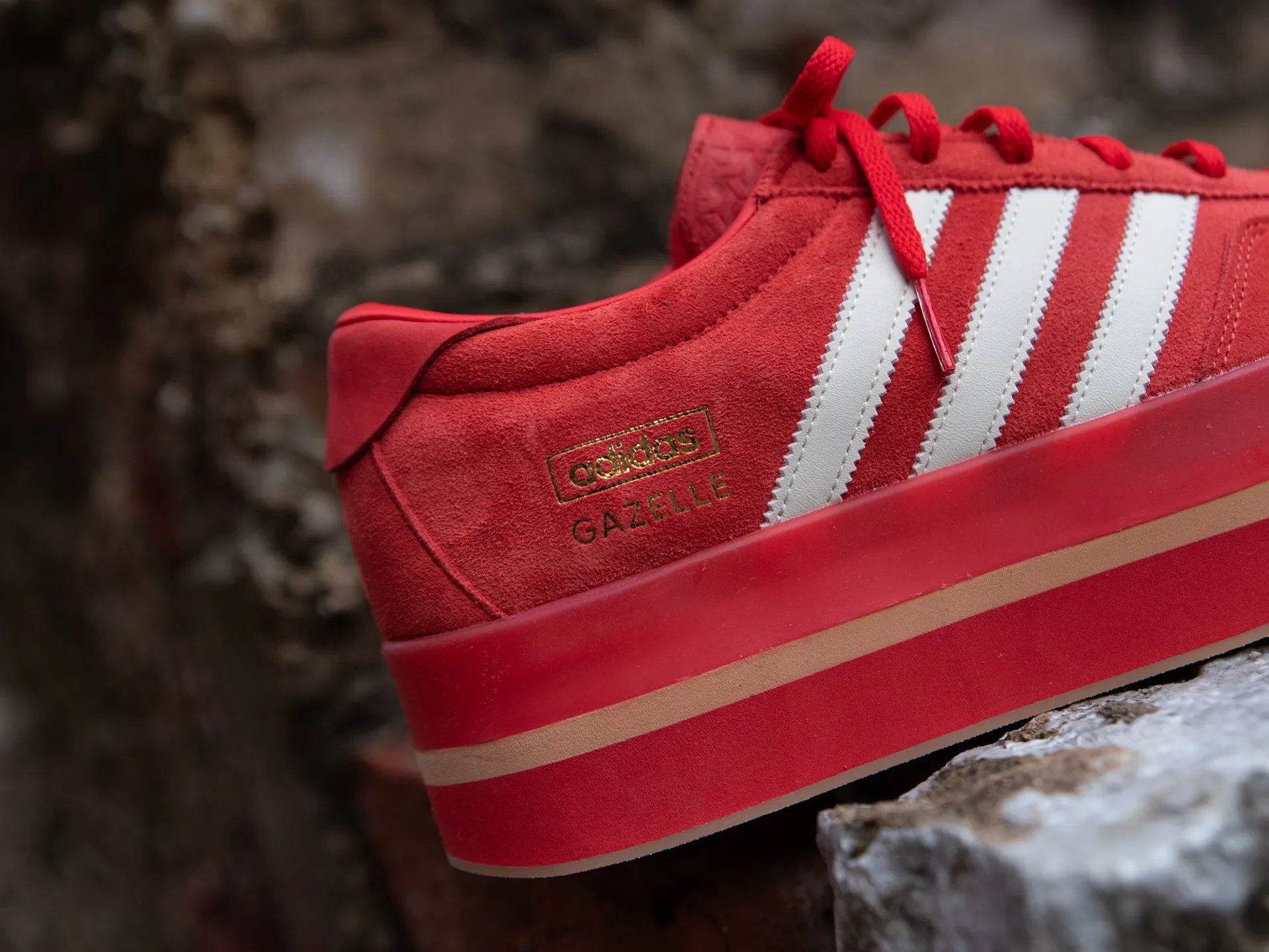 Adidas Women's Gazelle Stack 'Red' Adidas Shoes In Wide Sizes