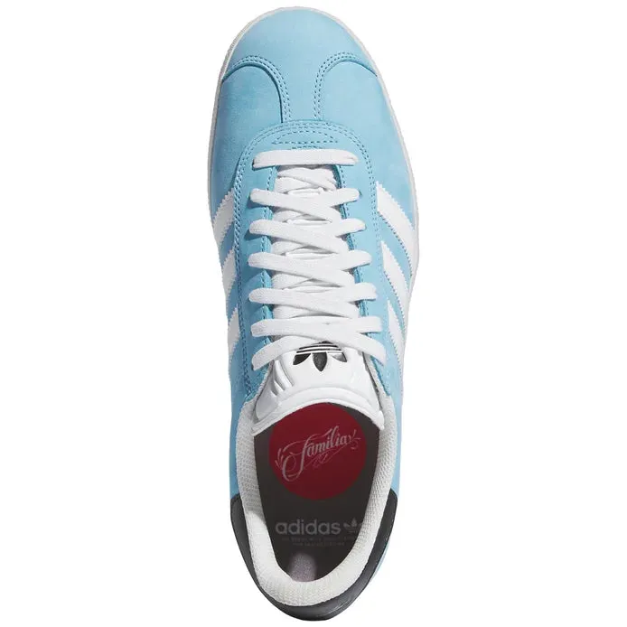 Classic Adidas Tennis Shoes Adidas X MNUFC Familia Gazelle Light Blue W White