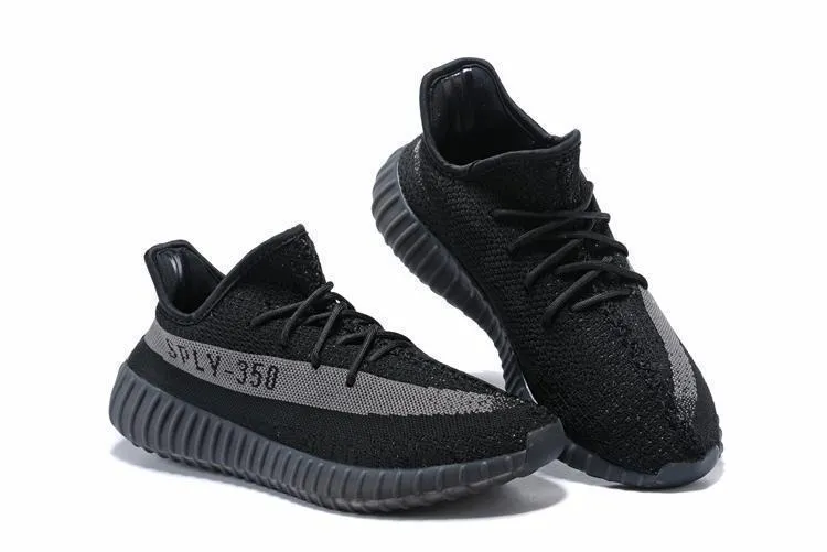 Adidas Cushioned Running Shoes Adidas YEEZY BOOST 350 V2 'Black Grey' Shoes Men Women Sneaker Sale All Size US 7-11
