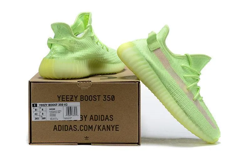 Adidas YEEZY BOOST 350 V2 GID 'Glow' Shoes Men Women Sneaker !!! CYBER MONDAY SALE !!! Adidas Shoe Box