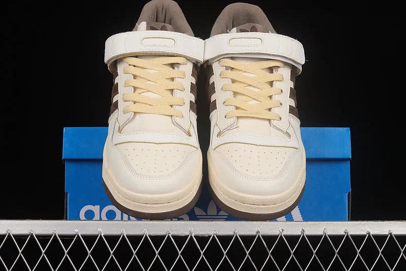 Zebra Shoes Adidas adidasMens Forum 84 Low - White/Brown