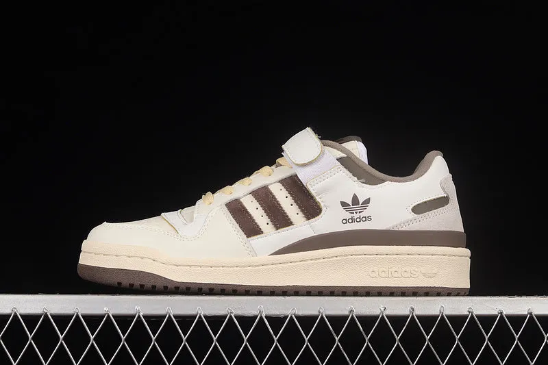 adidasMens Forum 84 Low - White/Brown Adidas Daily 4.0 Skateboarding Shoes