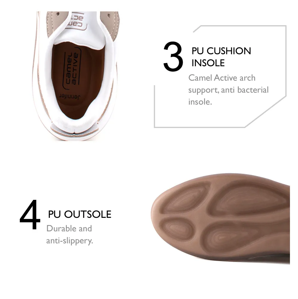 Back Open Sneakers camel active Women Jennifer Sneakers shoes - 762303-YX02SV-52-BEIGE