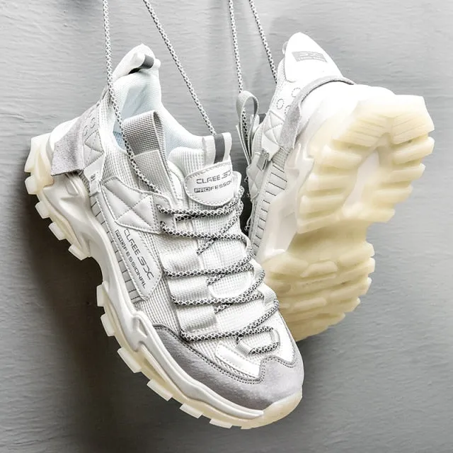 Wide Toe Box Sneakers Men Lace-up Breathable Sneakers