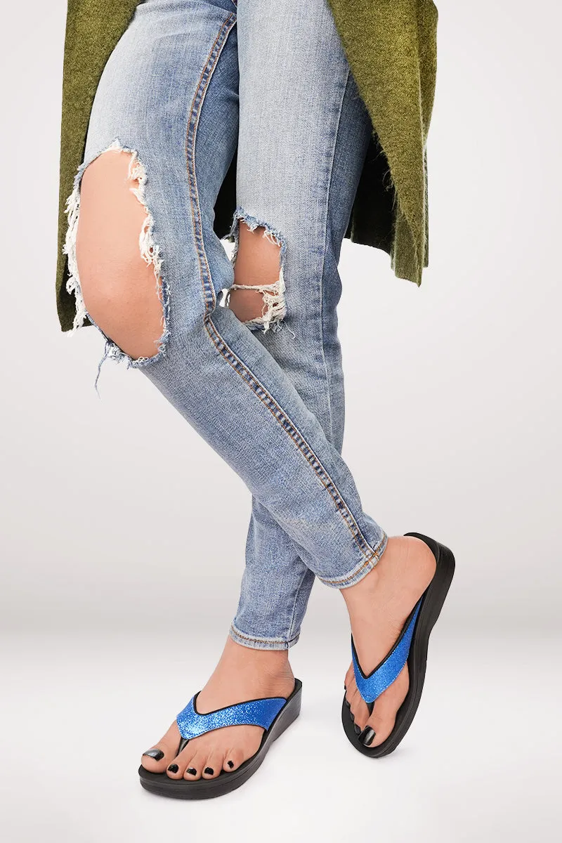 Extra Wide Flip Flops With Arch Support Aerothotic - Crystal Mist Women's Comfortable Flip-Flops Sandal