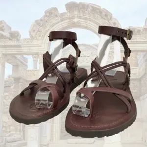 Flip Flops Reef Bottle Opener Handcrafted Strappy Vegetal Leather Women Sandalet -Life Style Shoes-Gift Fashion Footwear-Strappy Sandal