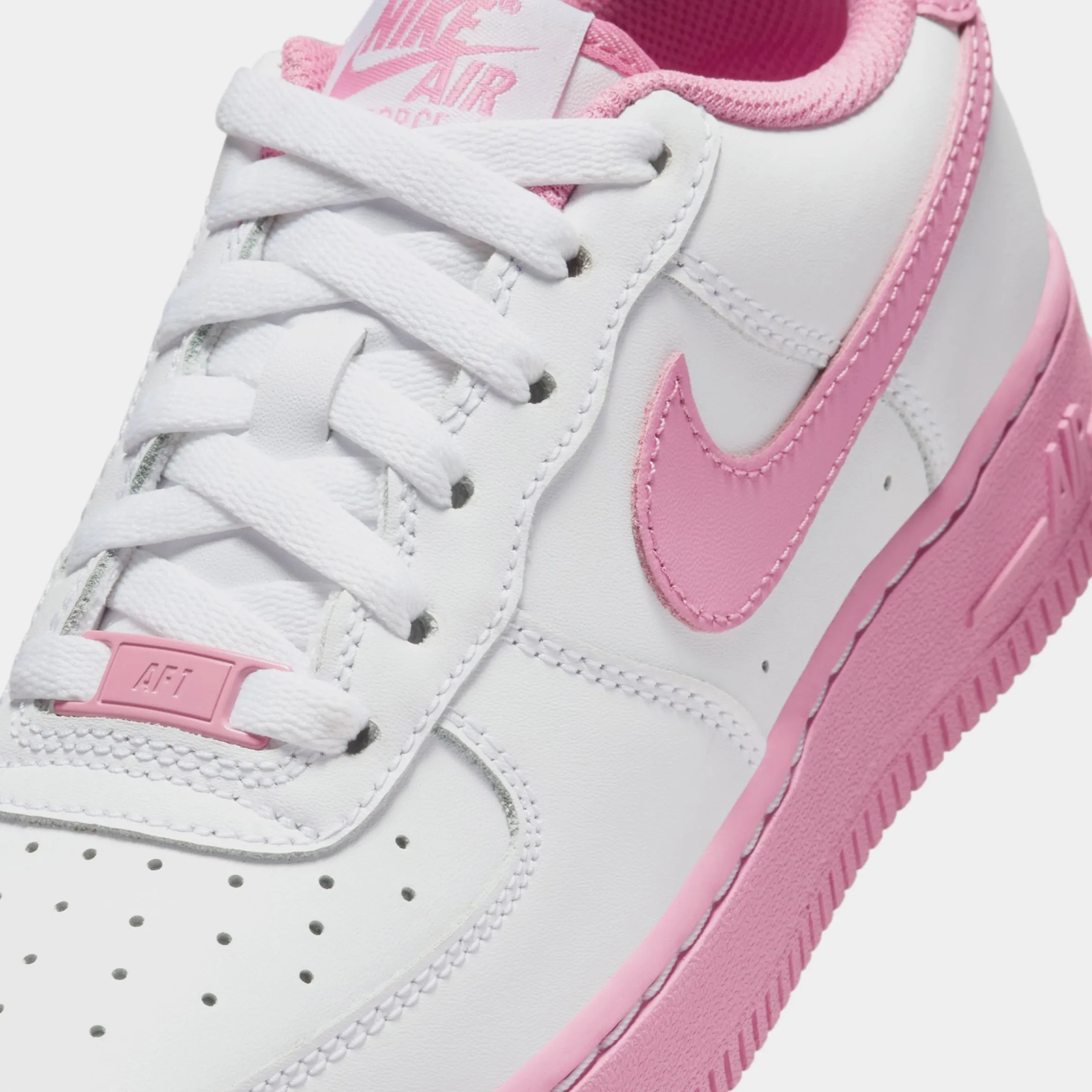 Air Force 1 Low Grade School Lifestyle Shoes (White/Flamingo/Pink) Best Asics Running Shoes For Speed