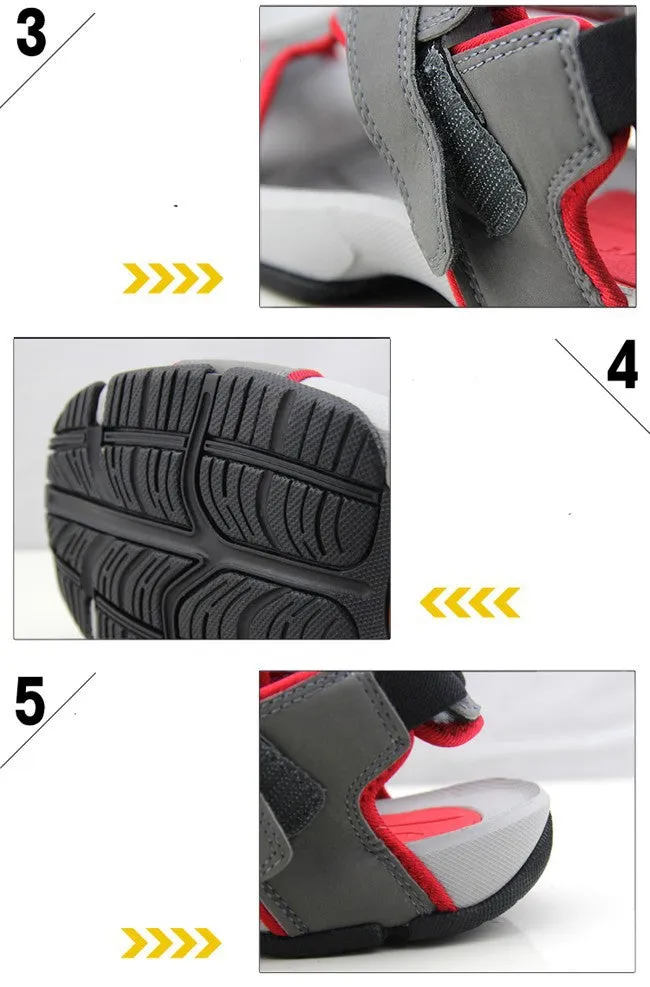 777 Sandals Akexiya 2016 Summer Sandals Men Closed Toe Fashion Beach Men Sandals Flexional Suede Leather Shoes Beach Shoes Big Size