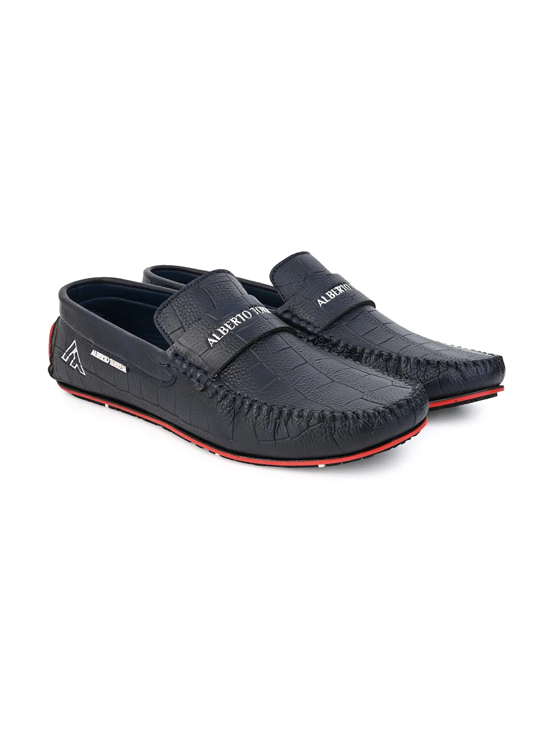 Penny Loafers History Alberto torresi Synthetic Navy Casual Loafers