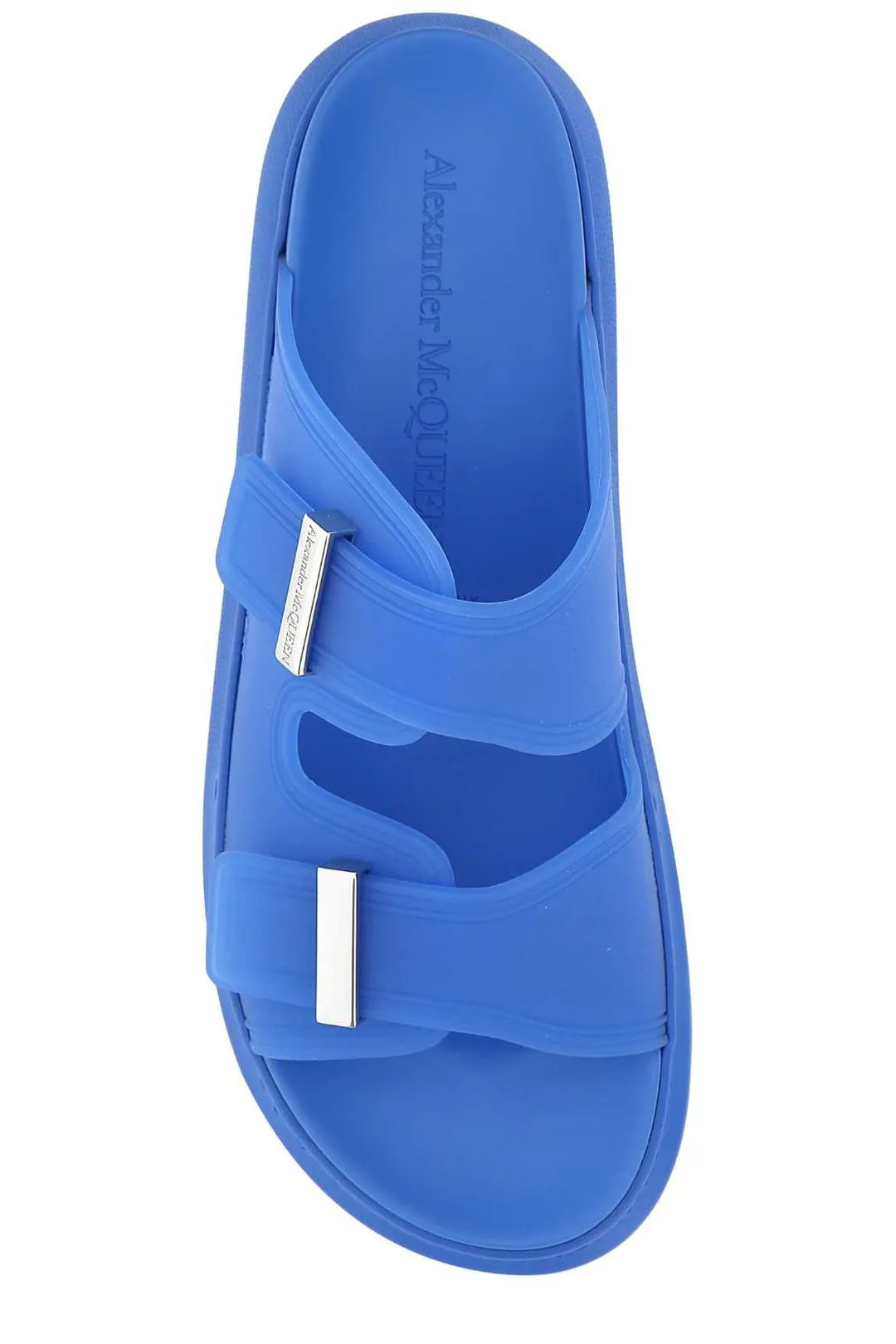 Strappy Leather Sandals Alexander McQueen Double Buckle Strap Slides