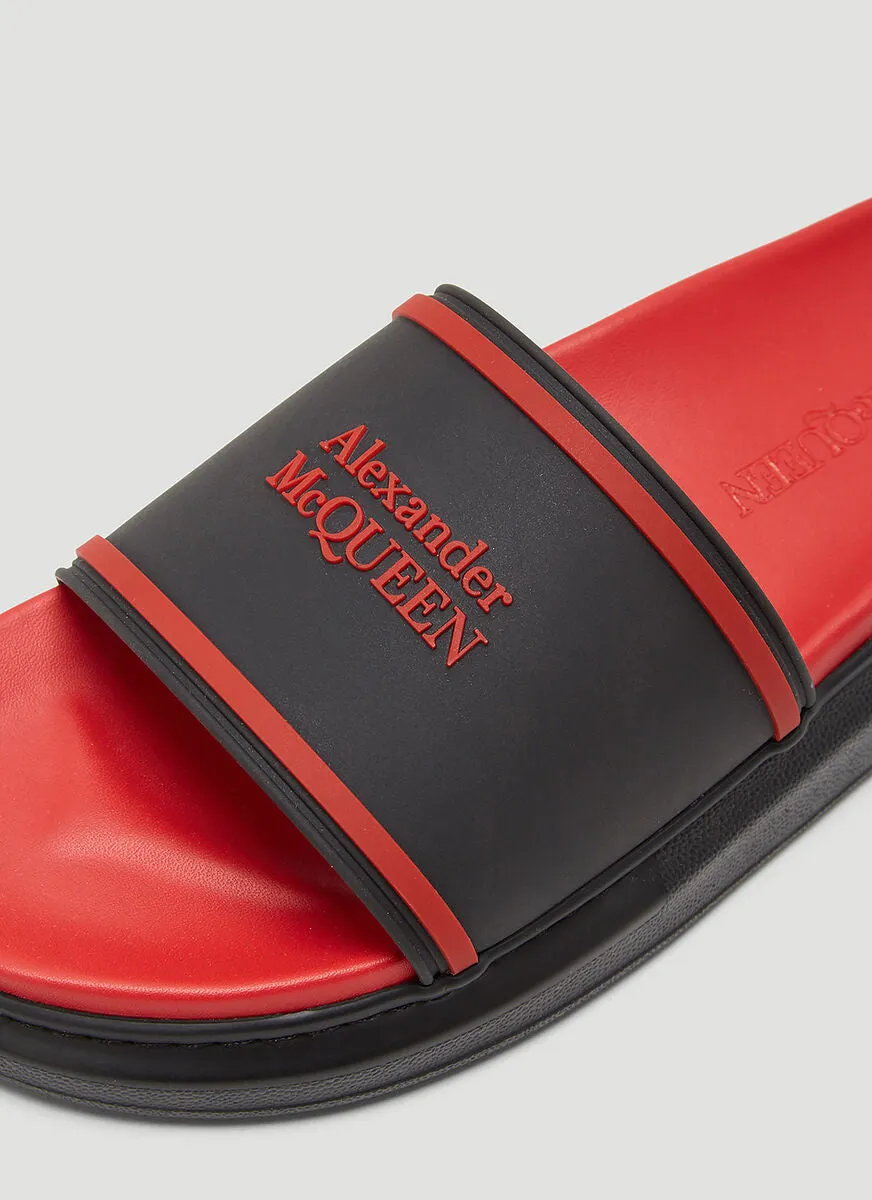 Alexander McQueen Logo Embossed Hybrid Signature Sandals Sandals Beaches