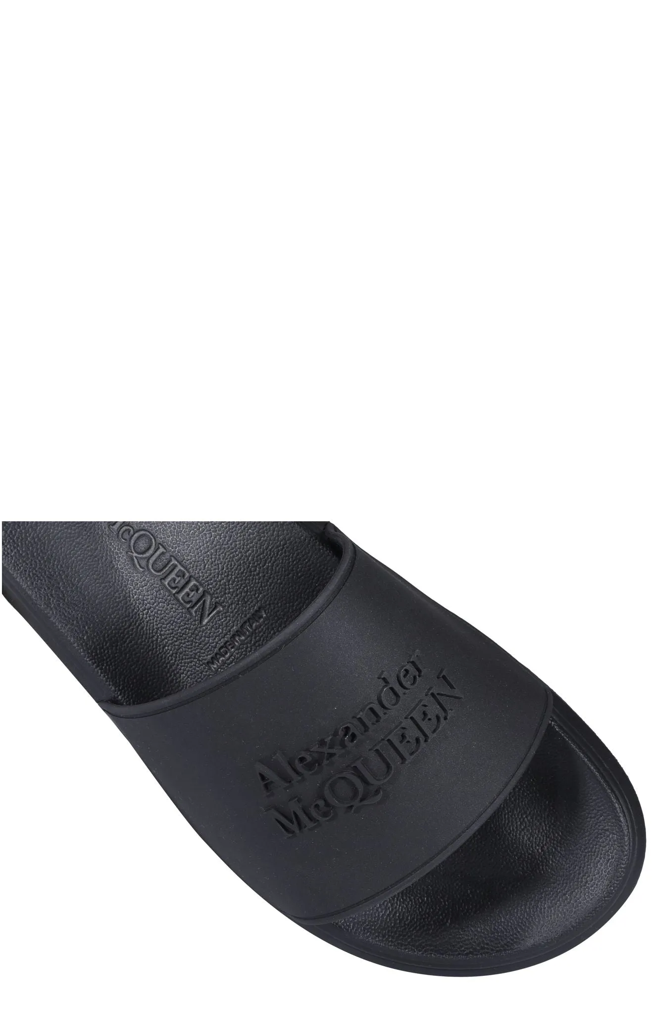 1970s Platform Sandals Alexander McQueen Logo Embossed Slides