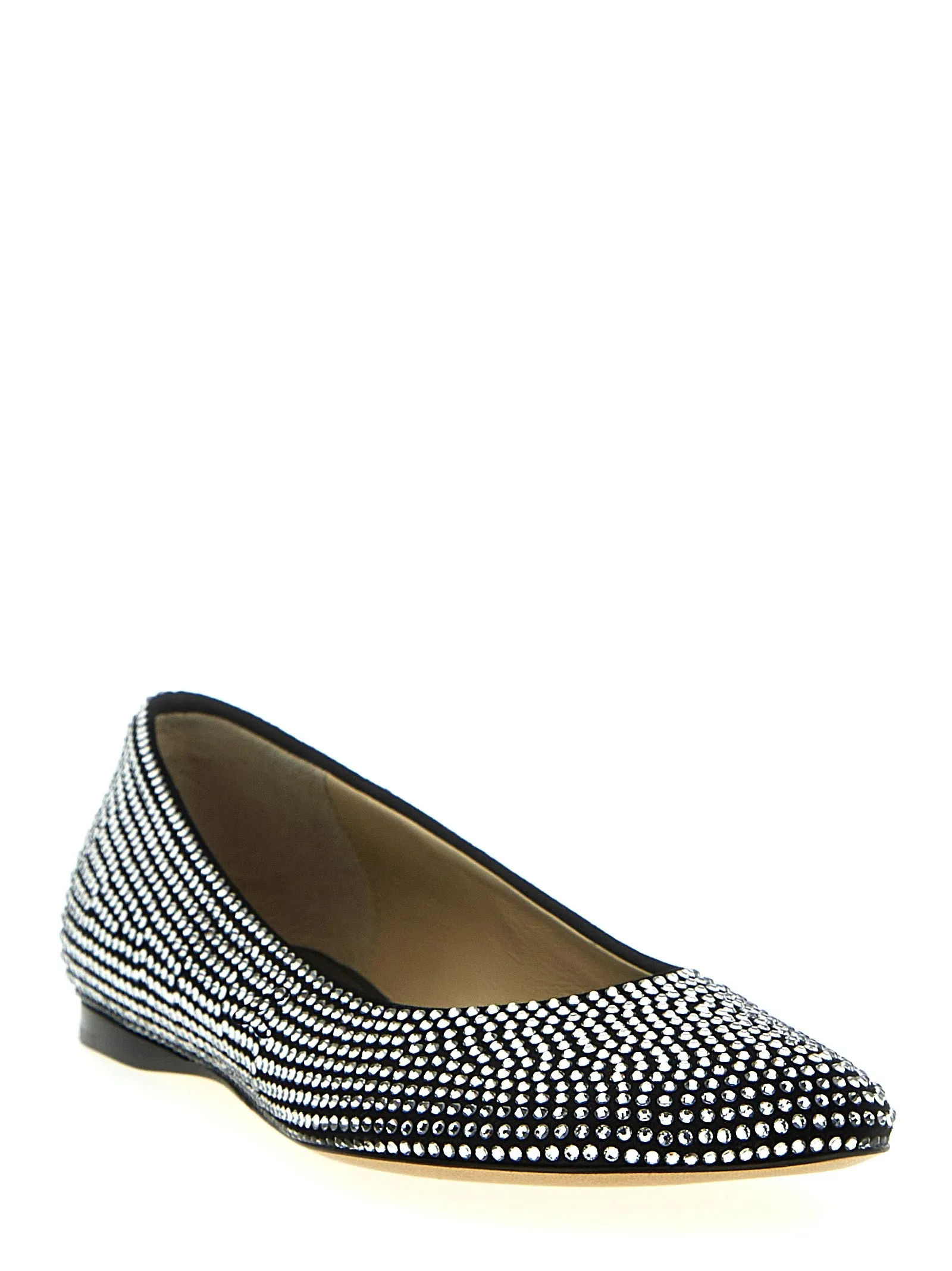 Toy Flat Shoes Nero Flat Silver Sparkly Shoes