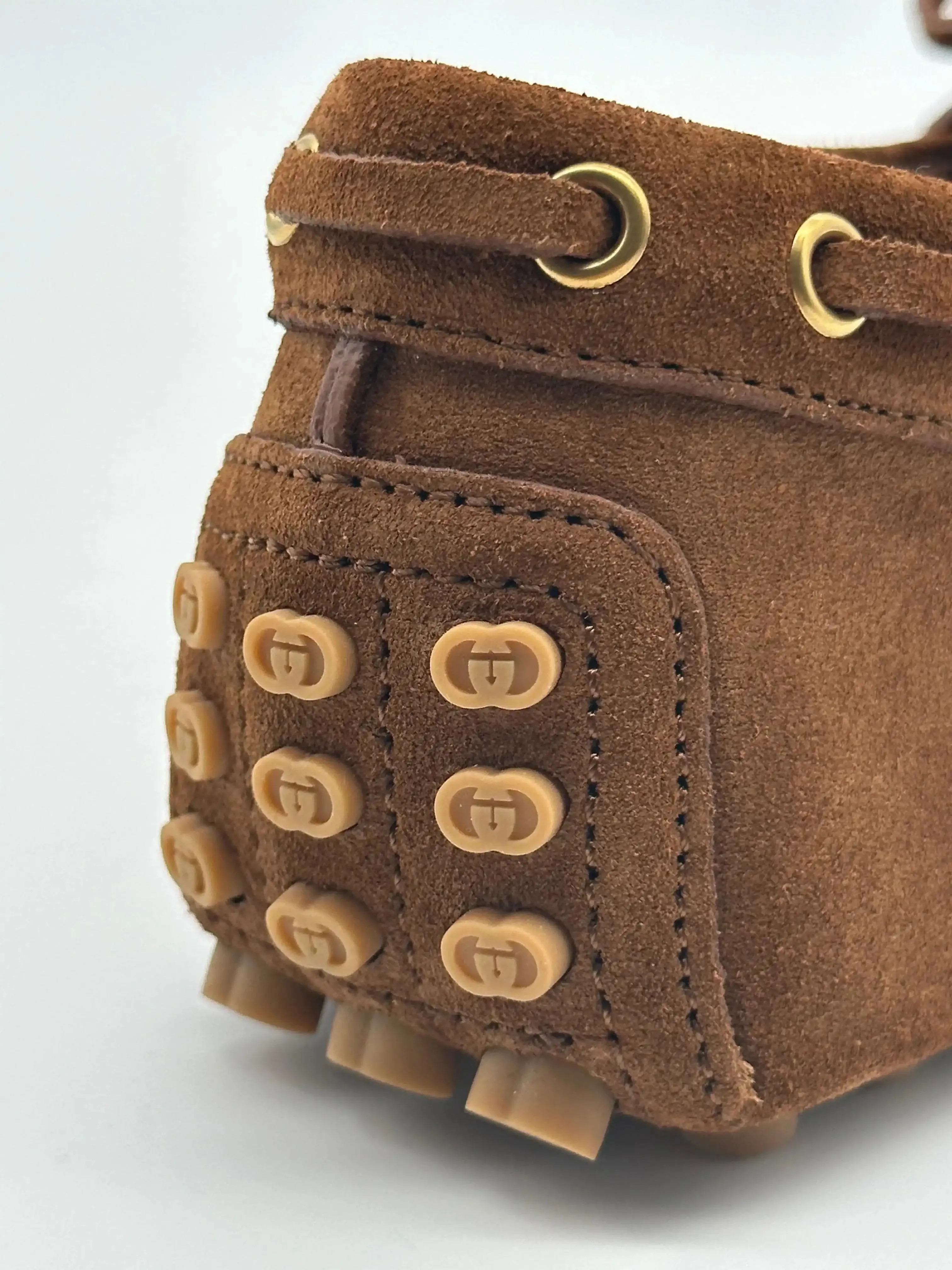 Born Suede Loafers Moccasins Driver Man With GG