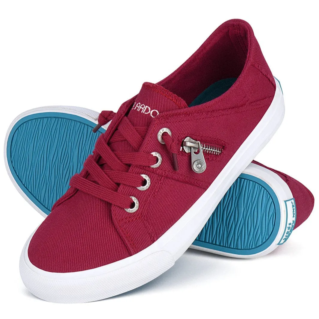 JENN ARDOR Elastic Slip-On Sneakers - Retro Fashion Comfort