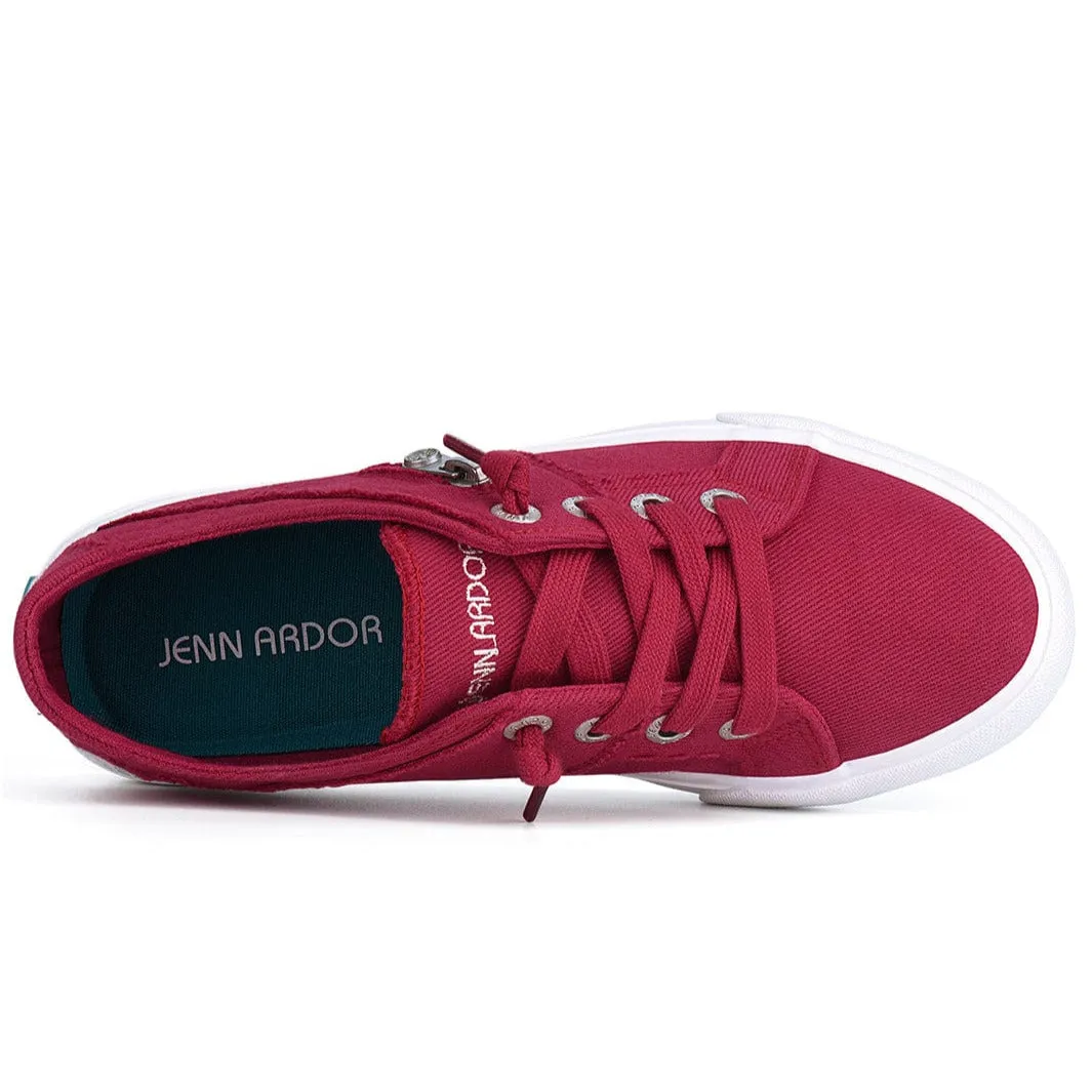 JENN ARDOR Elastic Slip-On Sneakers - Retro Fashion Comfort