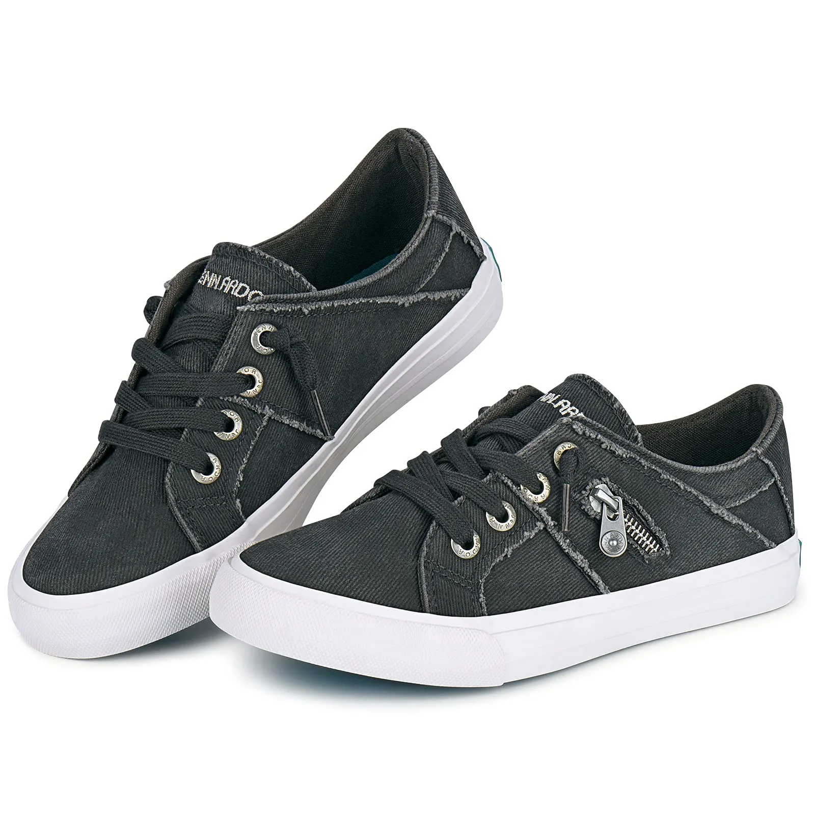 JENN ARDOR Elastic Slip-On Sneakers - Retro Fashion Comfort Good Place To Buy Sneakers