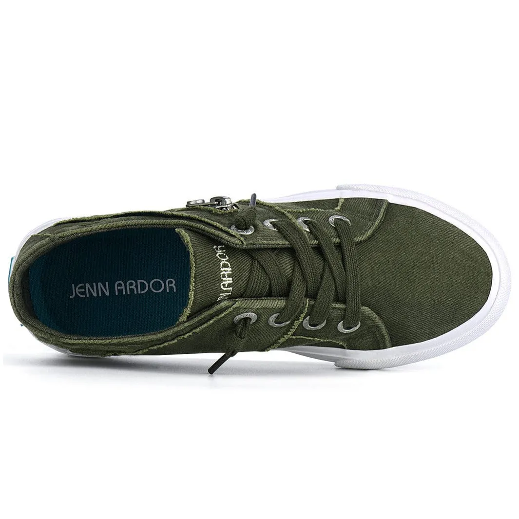 JENN ARDOR Elastic Slip-On Sneakers - Retro Fashion Comfort Gucci Shoes Sneakers