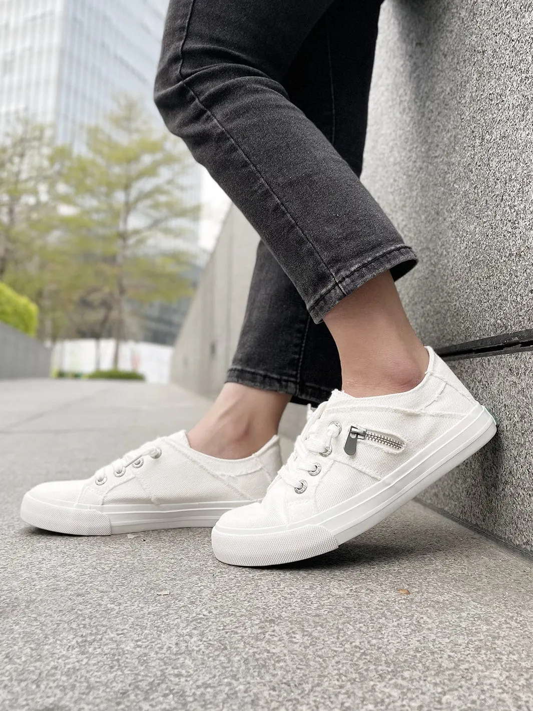 JENN ARDOR Elastic Slip-On Sneakers - Retro Fashion Comfort Reebok Sneakers