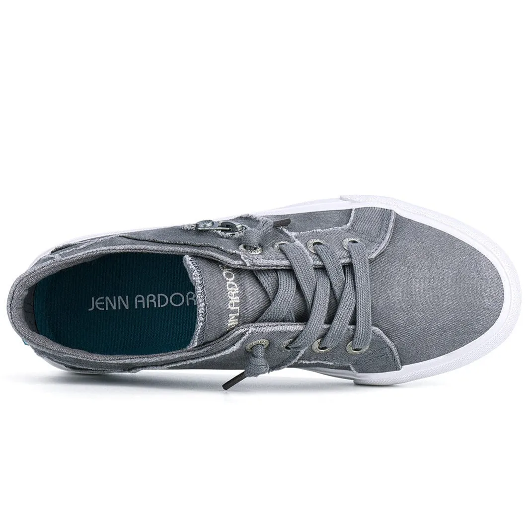 Best Sneakers For Treadmill Walking JENN ARDOR Elastic Slip-On Sneakers - Retro Fashion Comfort