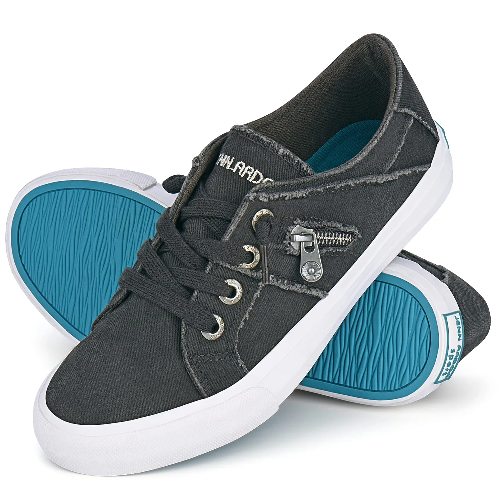 Sneakers Flat Feet JENN ARDOR Elastic Slip-On Sneakers - Retro Fashion Comfort