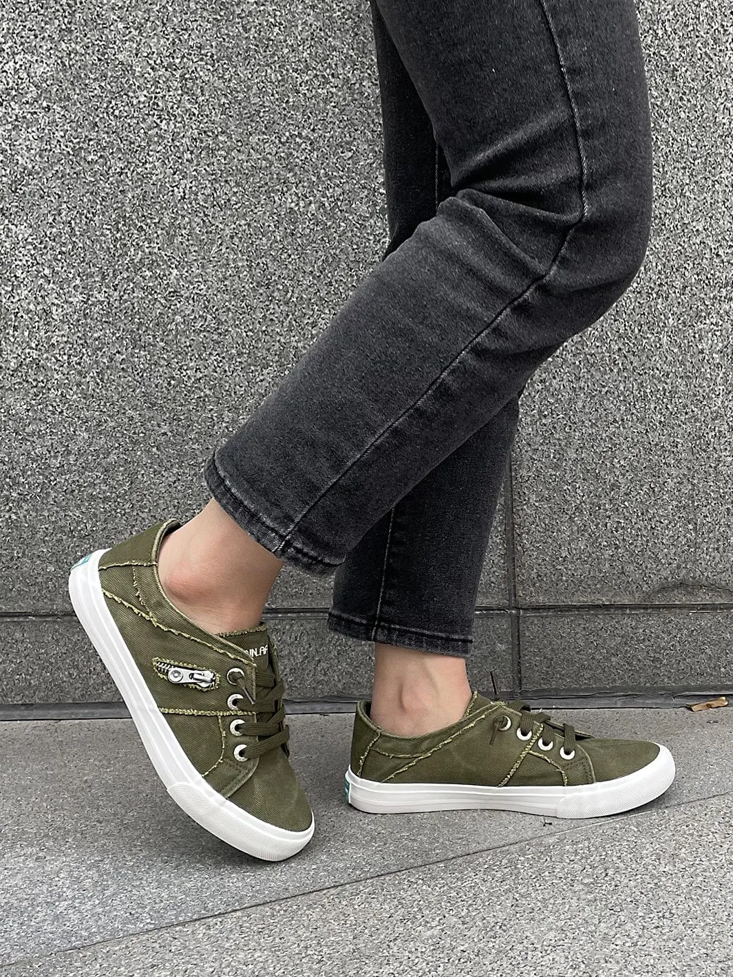 JENN ARDOR Elastic Slip-On Sneakers - Retro Fashion Comfort Jordans Sneakers