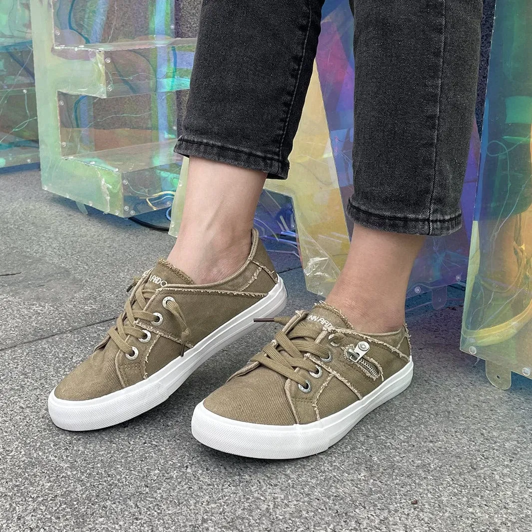 JENN ARDOR Elastic Slip-On Sneakers - Retro Fashion Comfort